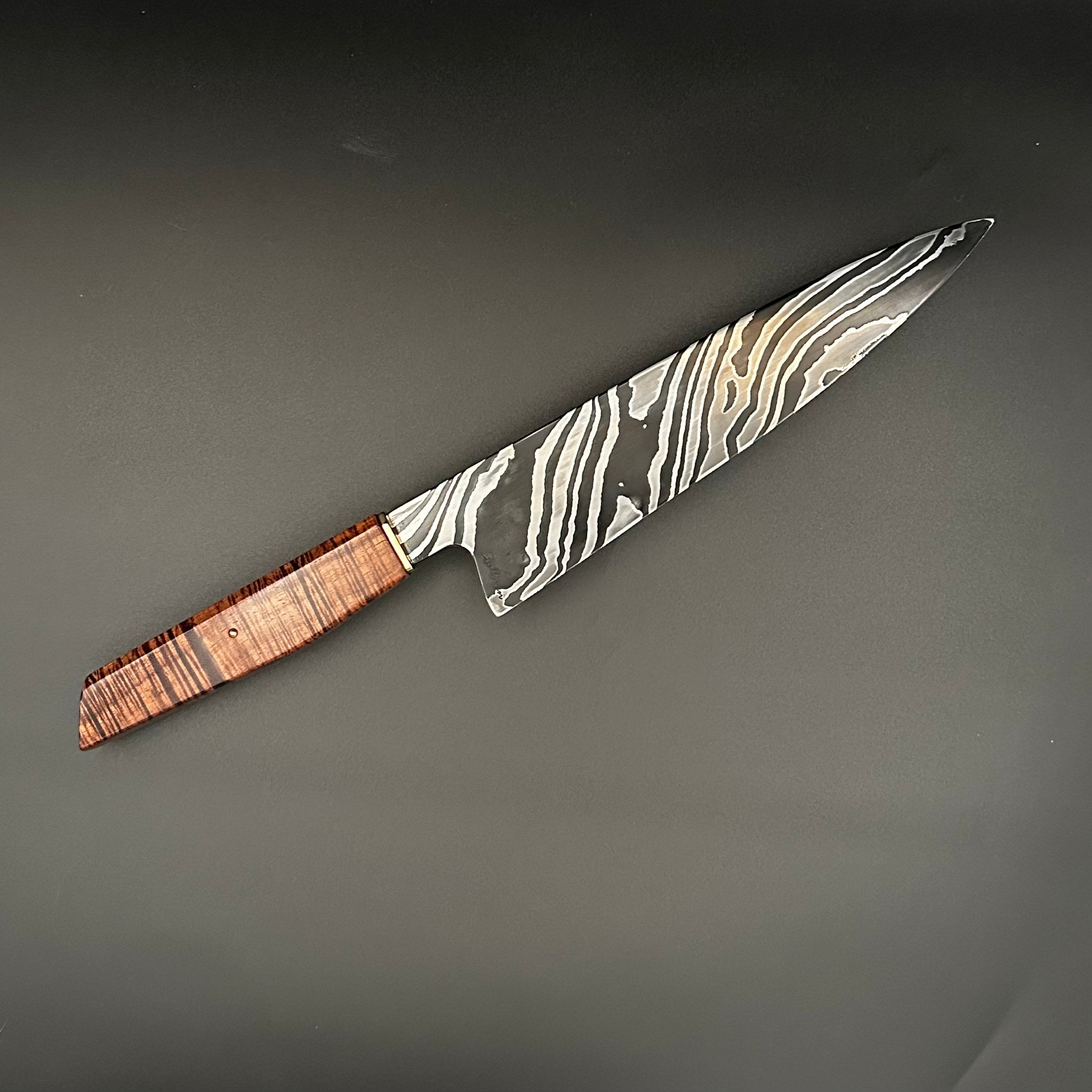 twist damascus chef knife