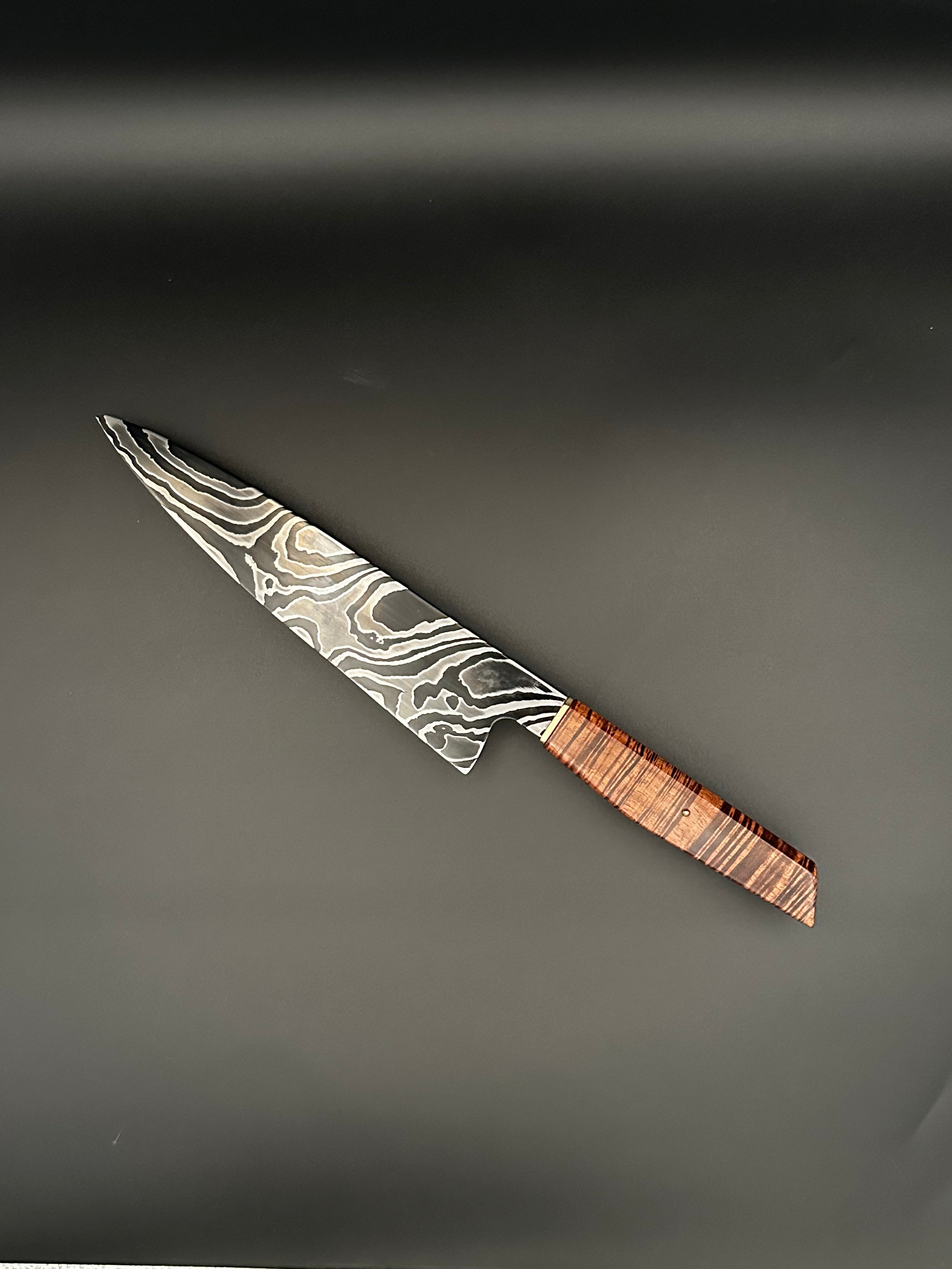twist damascus chef knife