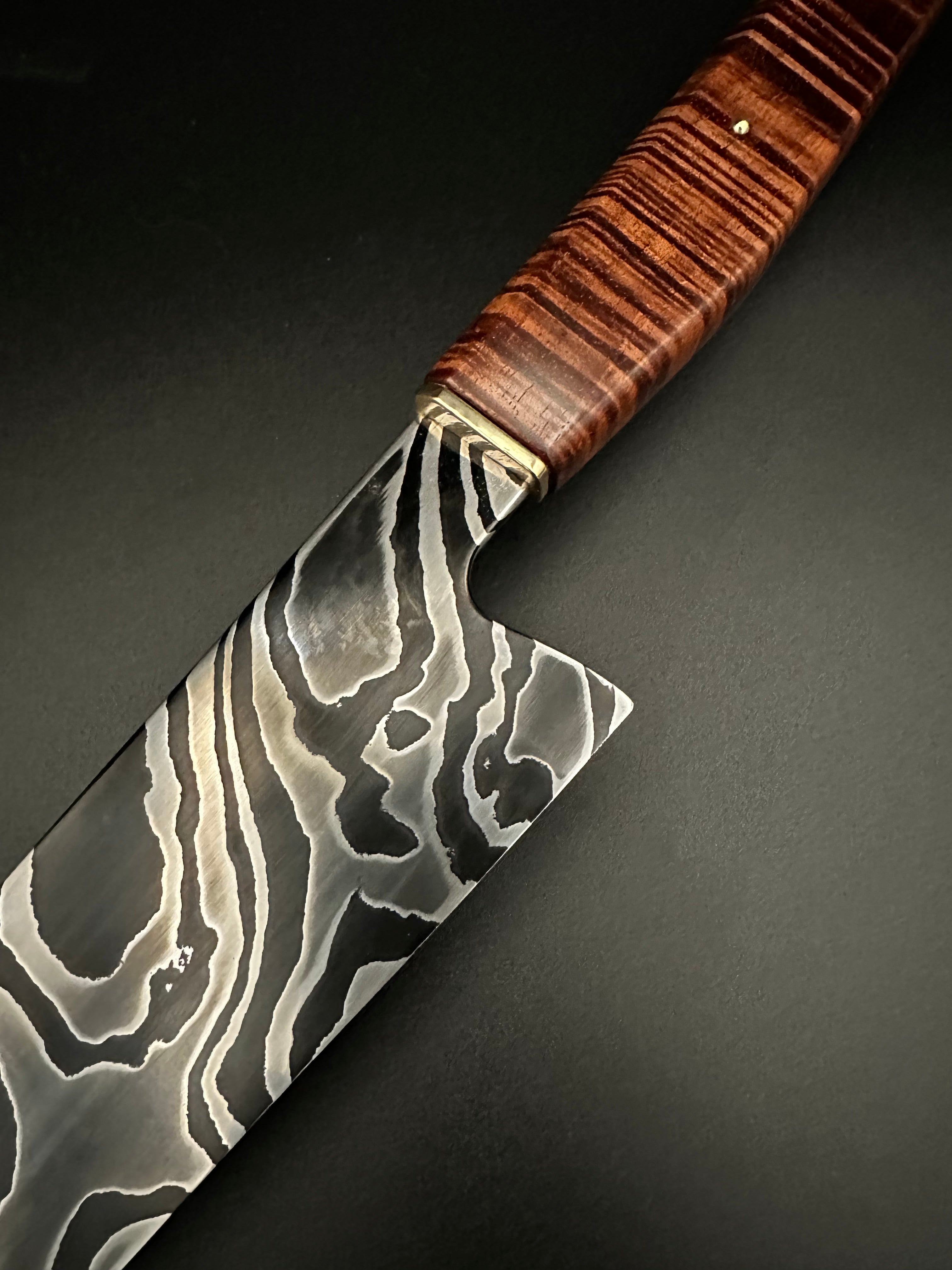 twist damascus chef knife